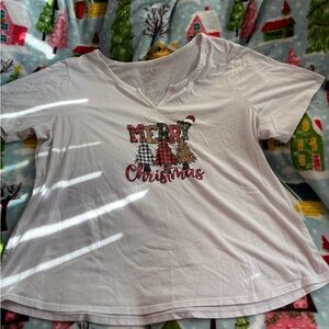 Terra & Sky White Merry Christmas Short Sleeve Tee